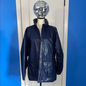 Men's Waterproof Navy Raincoat